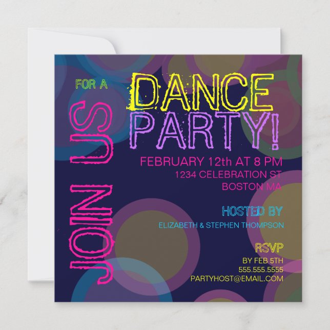 Dance Party! Invitation (Front)