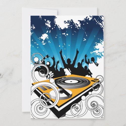Dance party invitation card