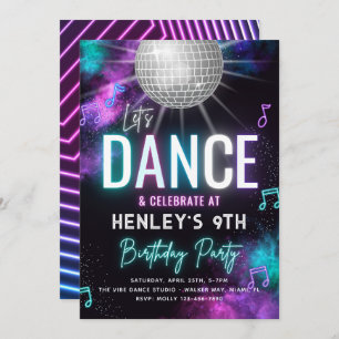 Dance Party Invitation Dance Birthday Invitation