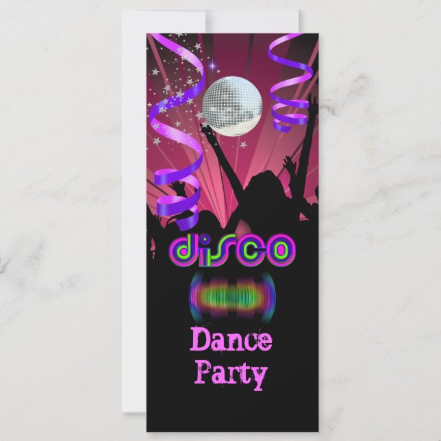 Dance Party Mirror Ball Disco  2 Invitation (Front)