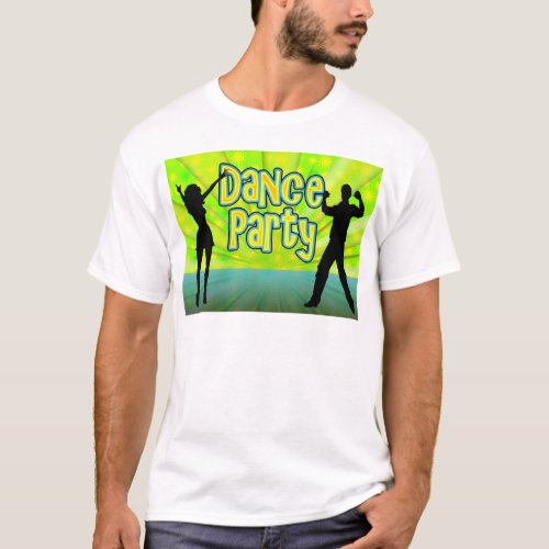 Dance Party Neon GreenBlack T_Shirt