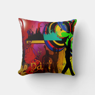 Dance Party Scene Pillow