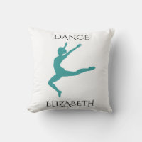 Dance pillow with personalized name.