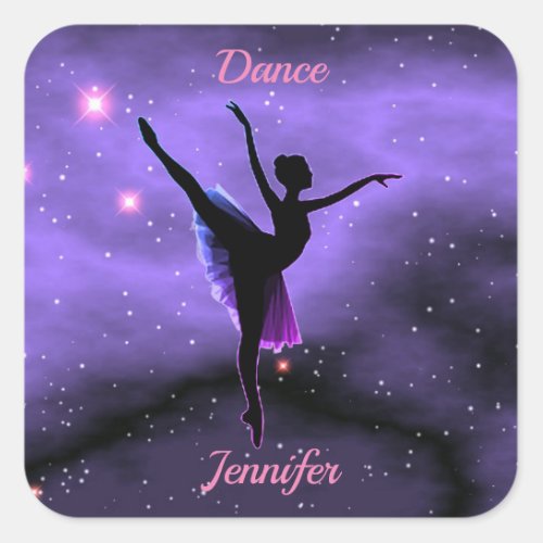 Dance Pink  Purple Galaxy Stickers