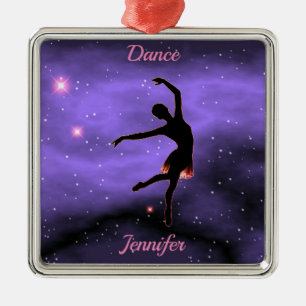 Dance Pink & Purple Metal Ornament