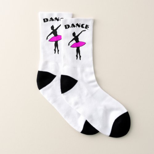 DANCE Pink Tutu Ballerina Ballet Dancer Recital Socks