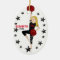 Dance Pom Girl Blonde Black and Red