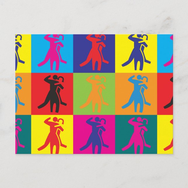Dance Pop Art Postcard (Front)