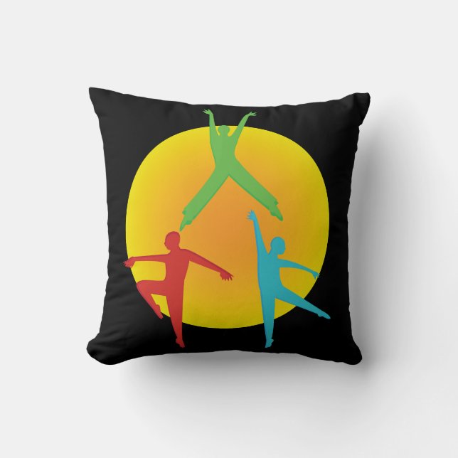 Dance Poses Throw Pillow (Front)