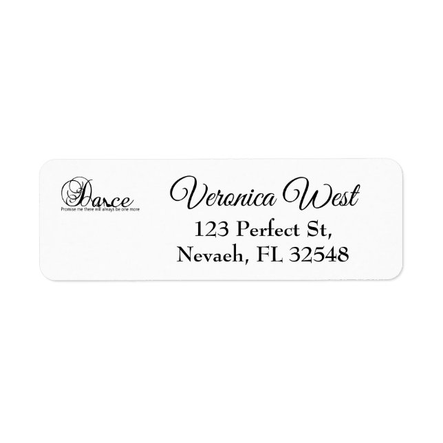Dance Promise Me There Will Always Be One More Label (Front)