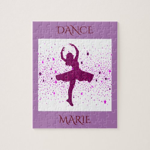 Dance puzzle for girls Personalized name