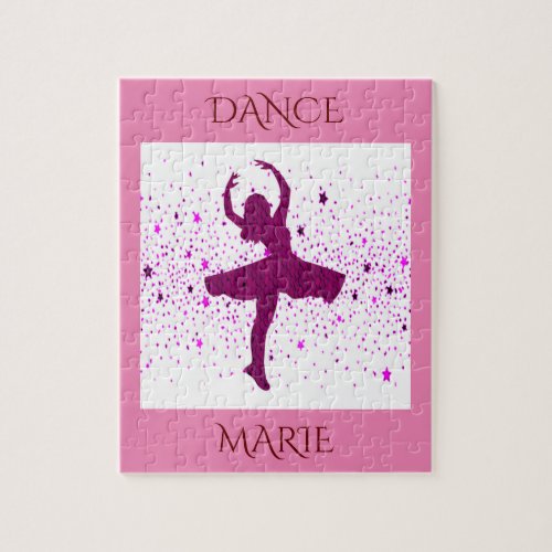 Dance puzzle for girls Personalized name