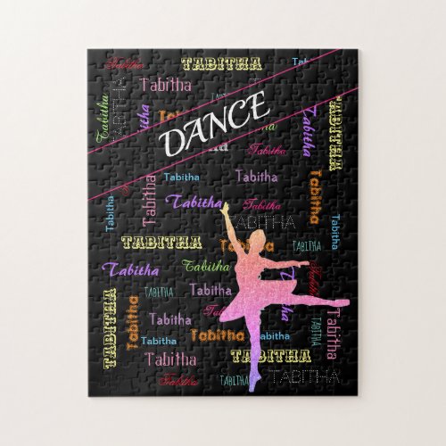 Dance Puzzle with Personalized Name All Over