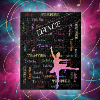 Dance Puzzle with Personalized Name All Over