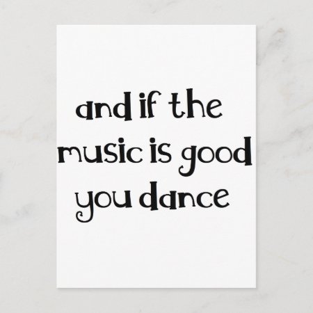 Dance Quote Postcard