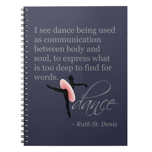 Dance Quote with Attitude Notebook (Front)
