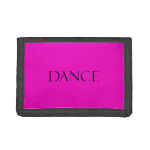 Dance Quotes Hot Pink Inspirational Dancing Quote Tri-fold Wallet