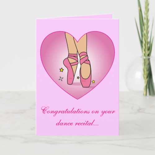 Dance Recital Congratulations Card