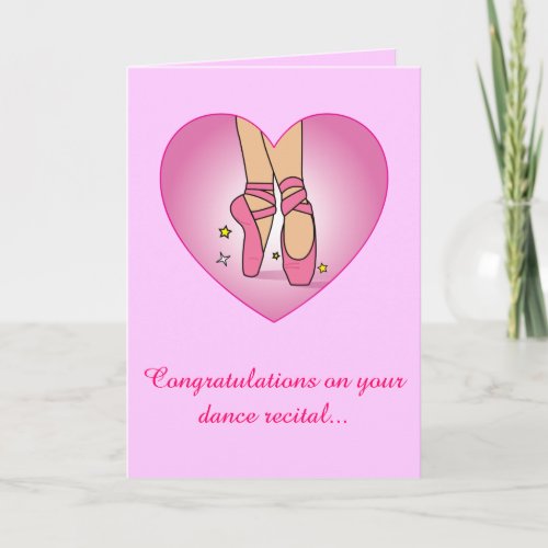 Dance Recital Congratulations Card