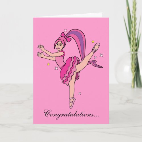 Dance Recital Congratulations Card