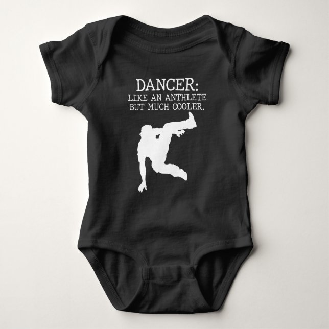 Dance Recital Dancer Graduation Cool Dancing Boy Baby Bodysuit (Front)