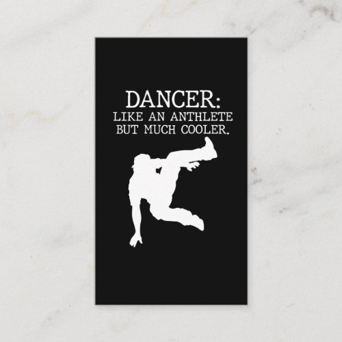 Dance Recital Dancer Graduation Cool Dancing Boy Business Card