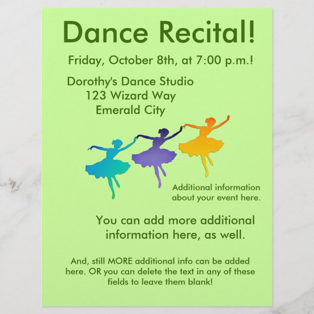Dance Recital Flyer (Front)