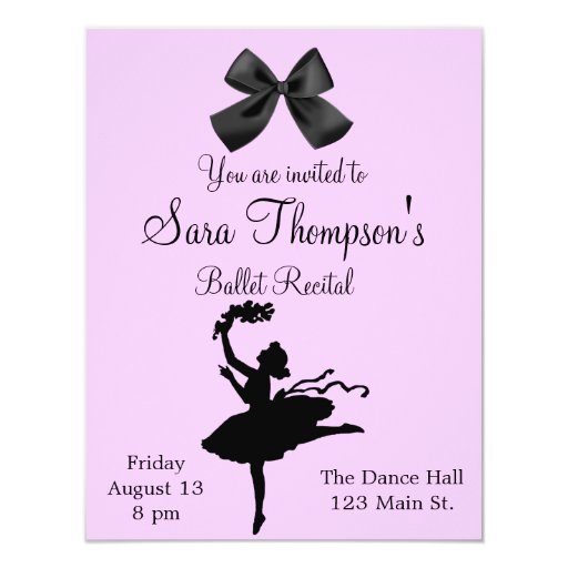 Dance Recital Invitation Wording 1