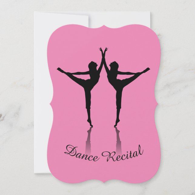 Dance recital invitation custom color (Front)