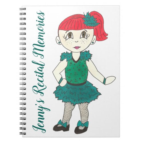 Dance Recital Memories Personalized Tap Dance Girl Notebook