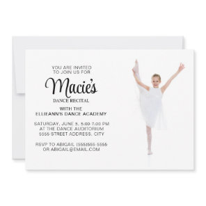 Dance Recital Photo Invitation