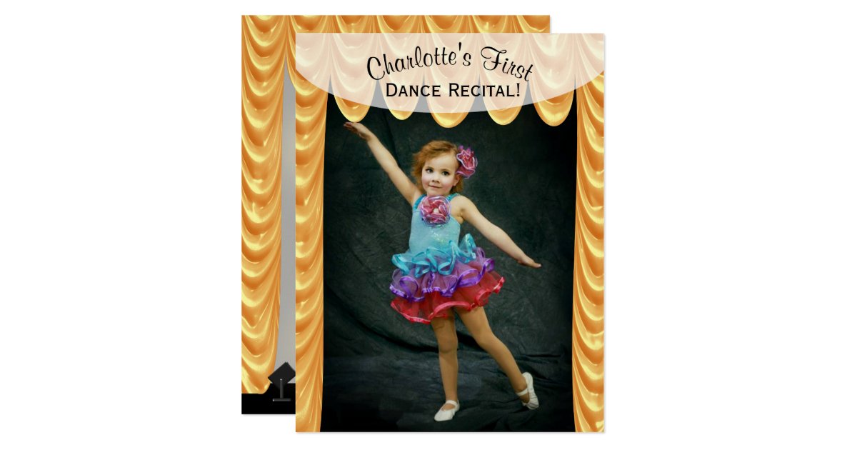 Dance Recital Photo Template Invitation | Zazzle.com