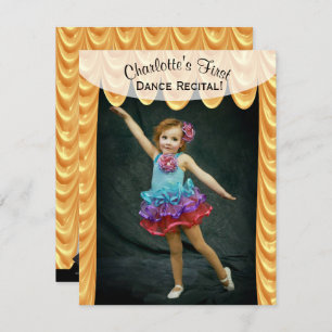 Dance Recital Photo Template Invitation