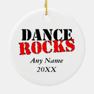 Dance Rocks Ceramic Ornament