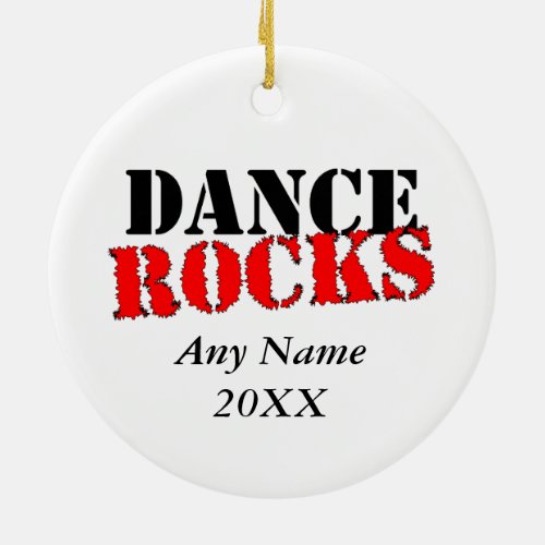Dance Rocks Ceramic Ornament