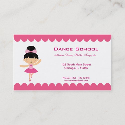Dance School Business Cards