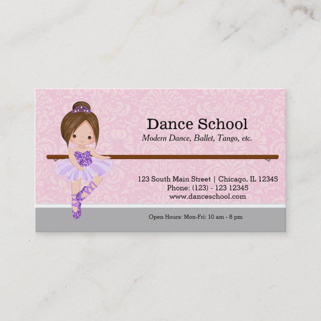 Dance School Business Card (Front)
