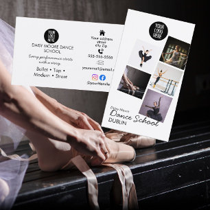 Dance School Photo Portfolio ballet tap modern Business Card