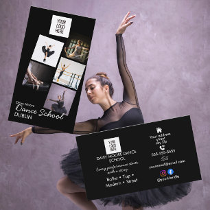 Dance School Photo Portfolio ballet tap modern Business Card