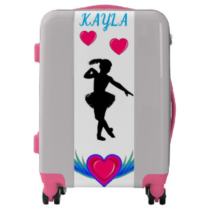 Dance silver hard shell luggage & custom name.
