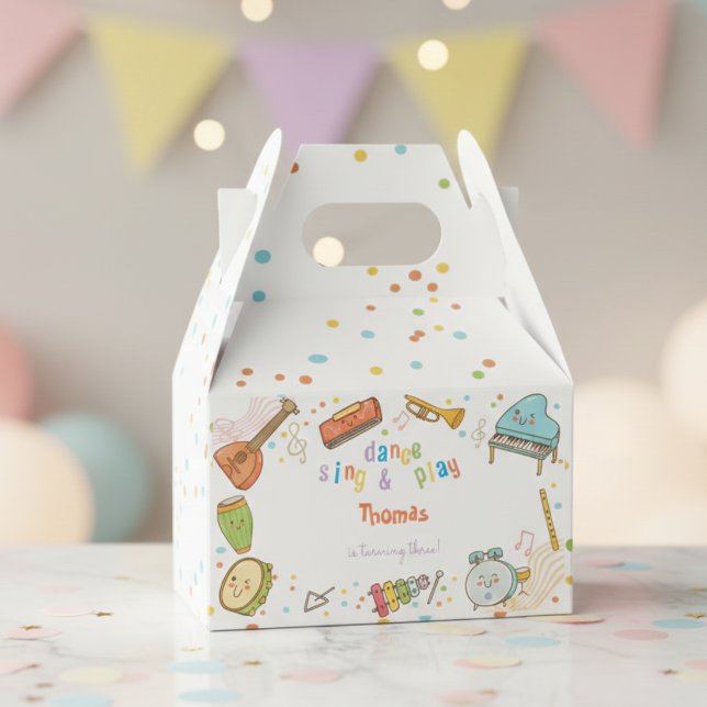 Dance sing and play kids birthday favor boxes (Creator Uploaded)