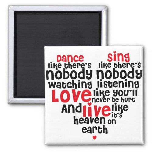 Dance Sing Love  Live Magnet