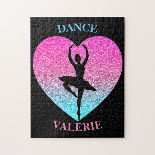 Dance Sparkle Heart Puzzle for Dancers