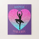 Dance Sparkle Heart Puzzle for Dancers<br><div class="desc">Dance Sparkle Heart Puzzle for Dancers - Personalized with her name!</div>