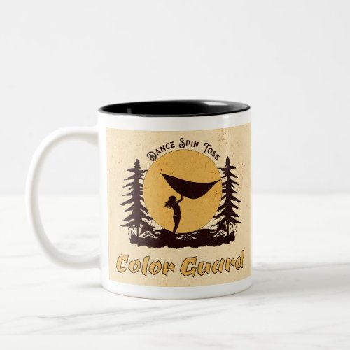 Dance Spin Toss Color Guard Two_Tone Coffee Mug
