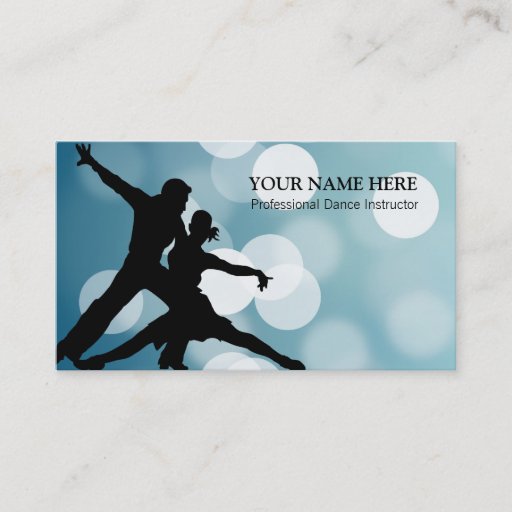 Customizable Dance Sport Instructor Business Card Template