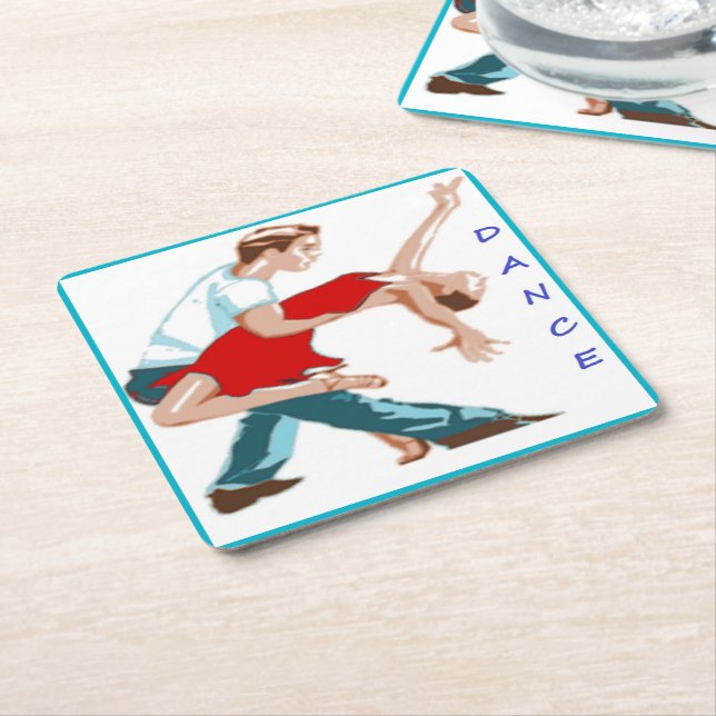 DANCE SQUARE PAPER COASTER (Angled)