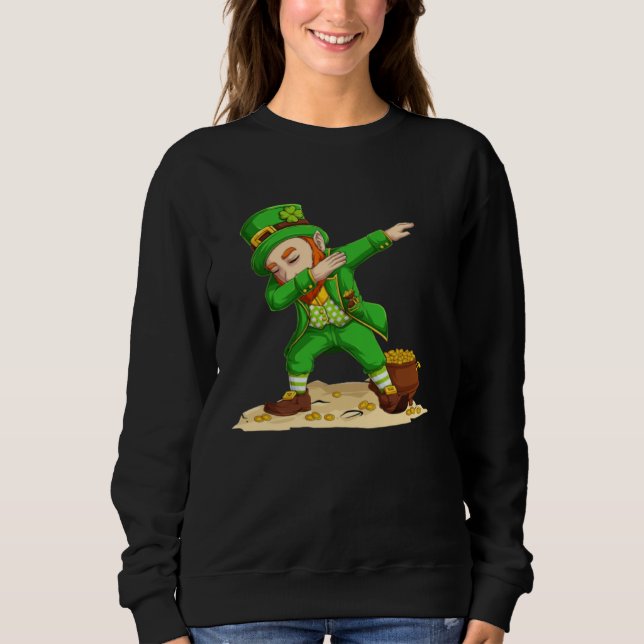 Dance St Patricks Day Shamrock Graphic Sweatshirt (Front)