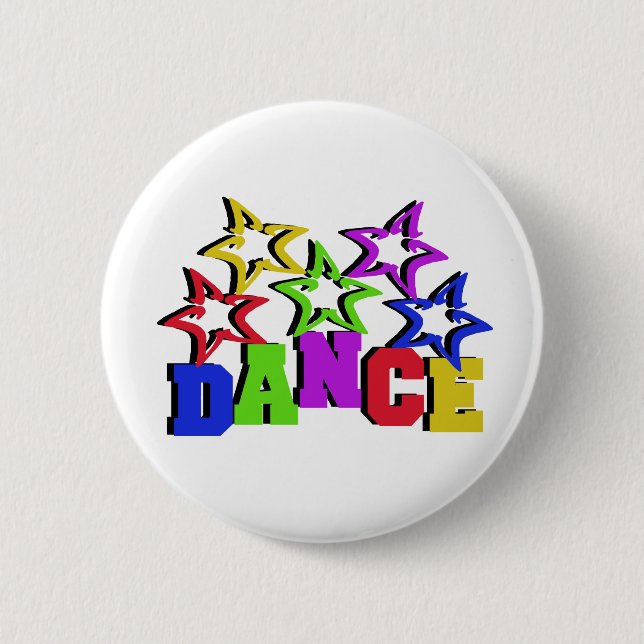 Dance Stars Pinback Button (Front)