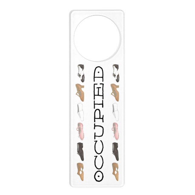 Dance Studio Bathroom Rehearsal Room Occupied Door Hanger (Front)